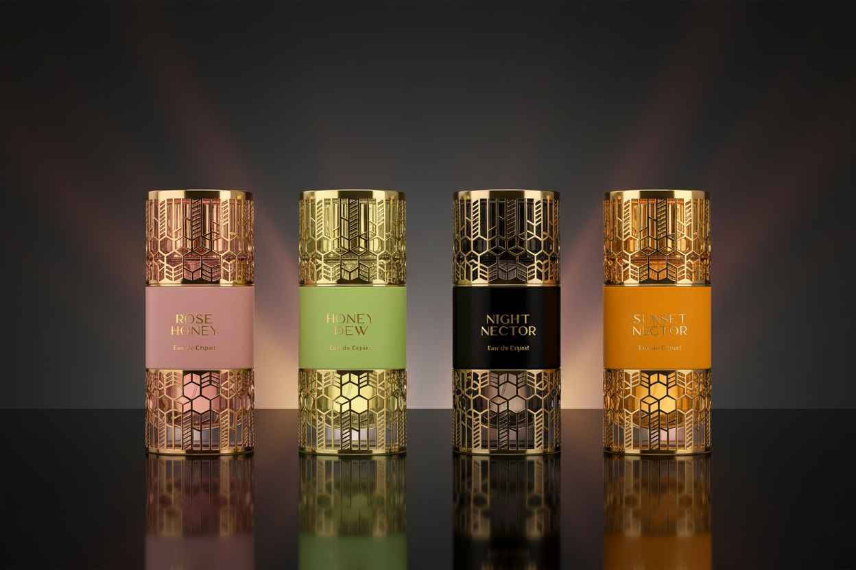 Nector Series – Complete EDP Collection featuring Rose Honey, Honey Dew, Night Nector and Sunset Nector